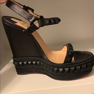 Louboutin wedges used 3 times only